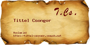 Tittel Csongor névjegykártya
