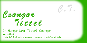 csongor tittel business card